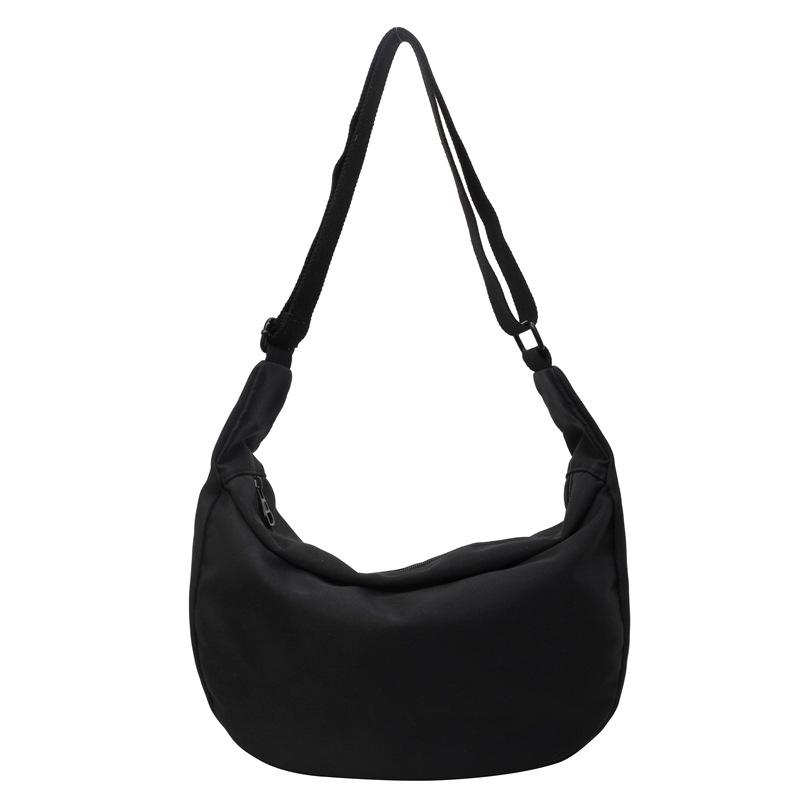 New Canvas Tote Bag Large Capacity Bag Trendy Simple Dumpling Bag Fashionable Shoulder Messenger Bag