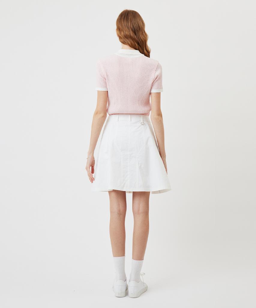 A Ben A-Line Midi Skirt White