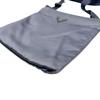 PRADA Triangle logo Silk satin Shoulder Bag Satin Light Gray Women Used