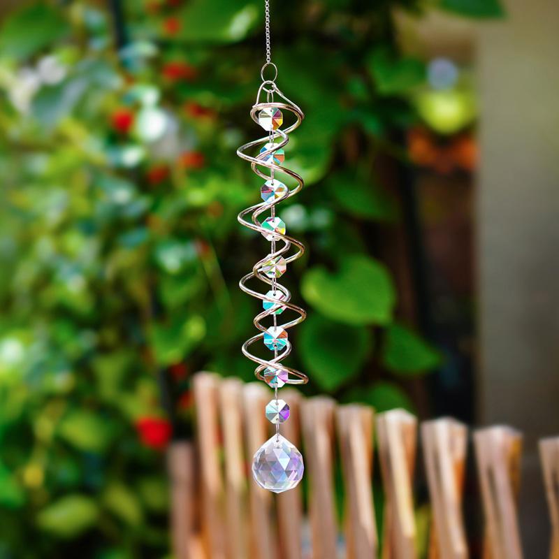 44mm Heart Love Wind Chime Window Outdoor Garden  Crystal Hanging Pendant Suncatcher Diamond Prisms Pendants Home Decoration