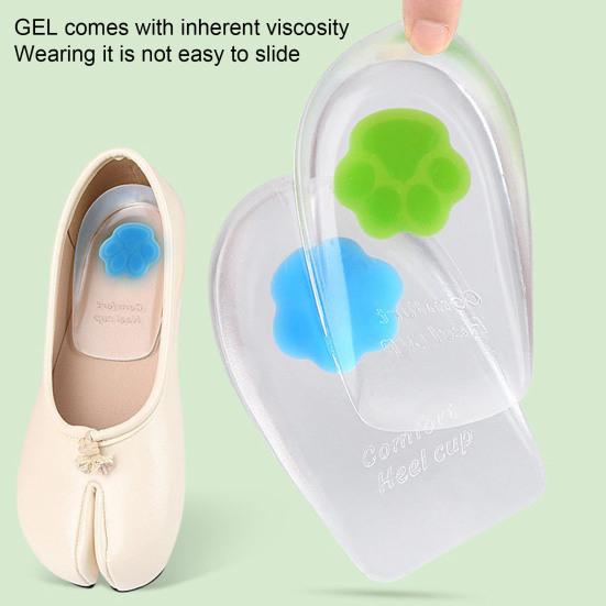 1 Pair Heel Pads Super Soft Wear Resistant Shock Absorption Comfortable Shoe Wedge Inserts Gel Heel Cups