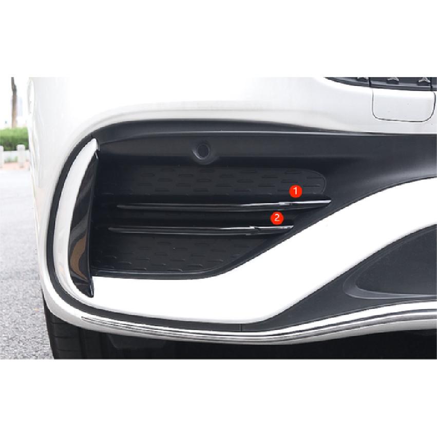 Black Front Fog Light Grilles Cover Trim For 22-25 Benz C Class AMG Sedan W206