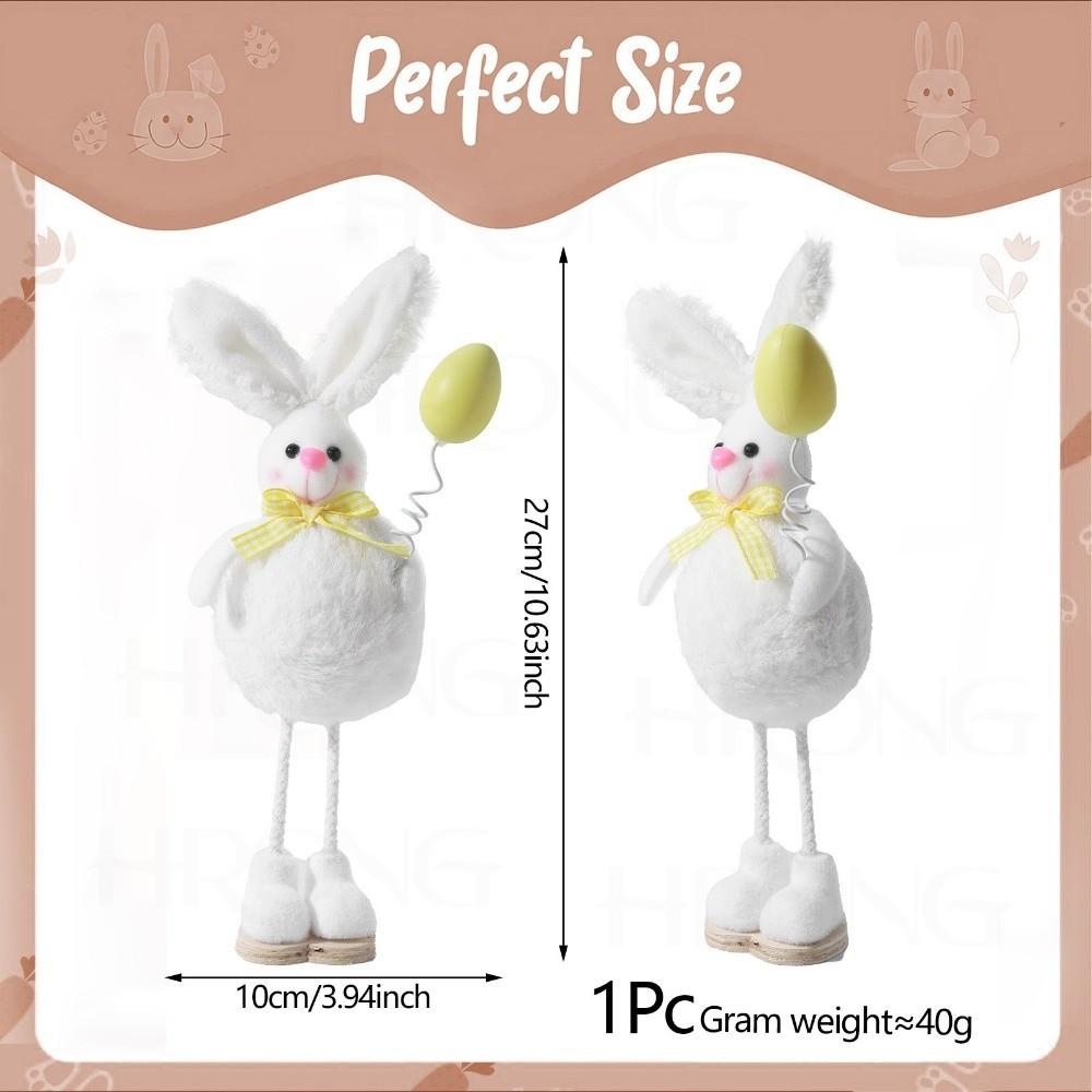 Huggable Material Easter Rabbit Figurine Creative Design Easter Home Decoration  Party Gift