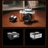 Retro Metal Mini Flashlight Double Control Wheel Adjustable Brightness 1Hr Fast Charging Compatibles Multiple Cameras