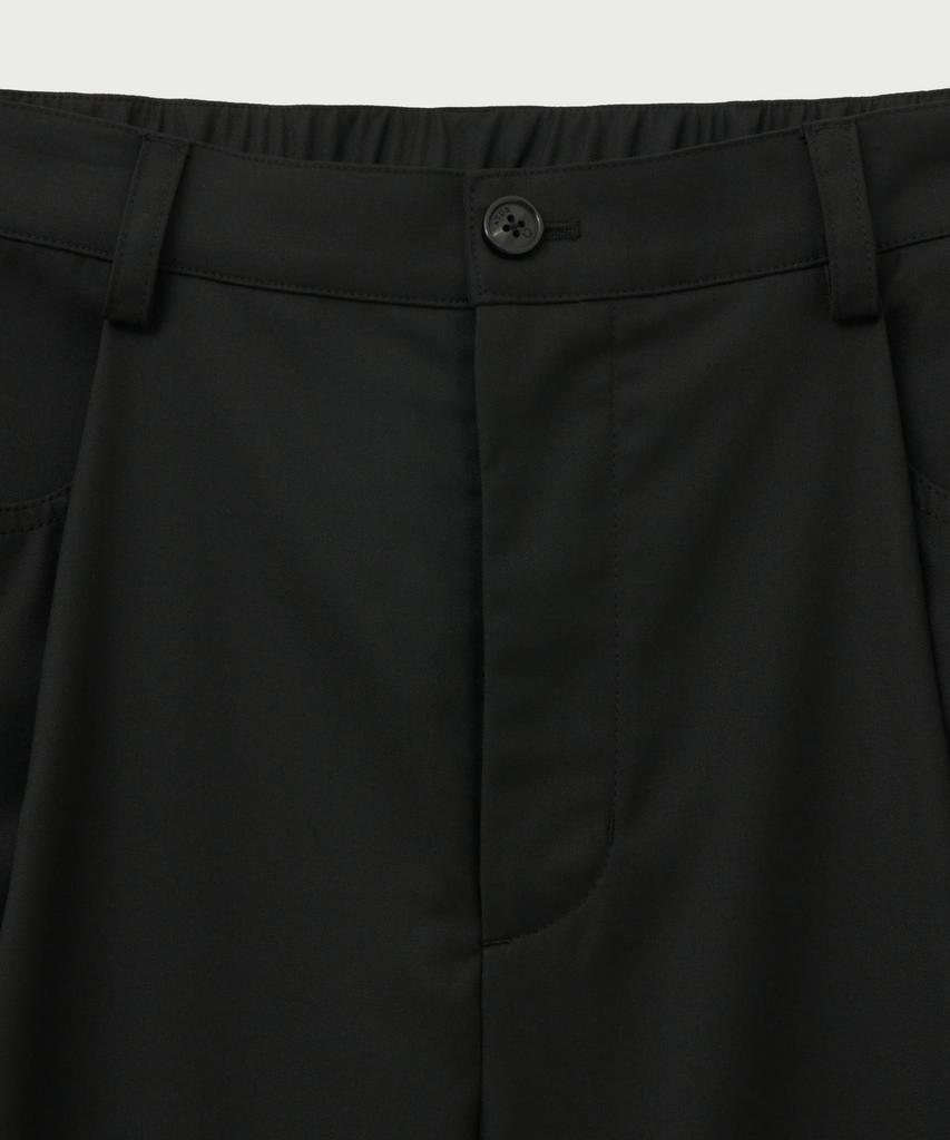 Seteo Classic One-Pleat Easy Pants Black