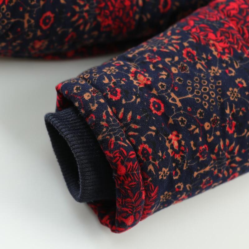 Yalu Women's Plush Lined Winter Cotton Jacket for Elderly