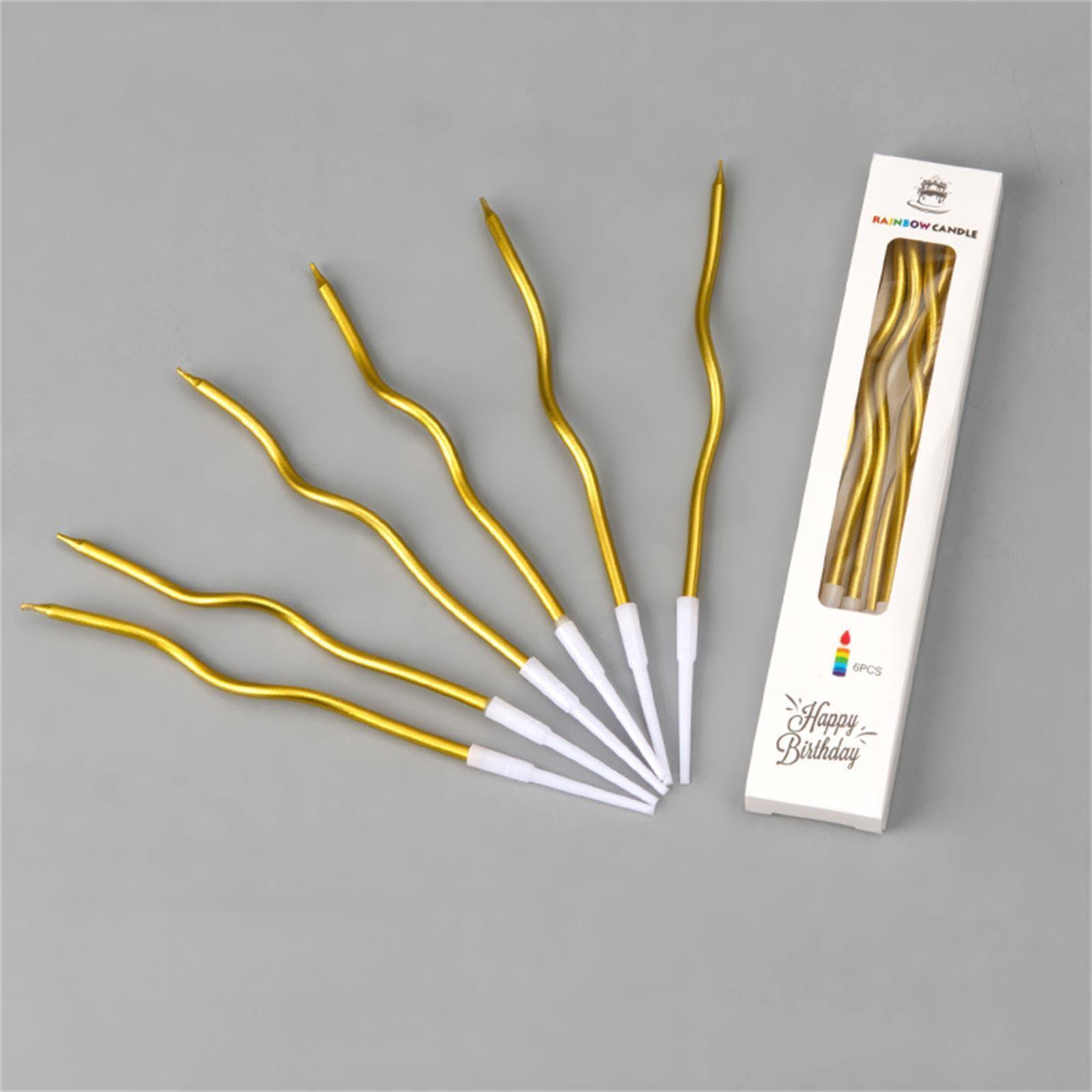 

Свечи на день рождения Спиральные свечи для торта Длинные тонкие свечи для торта Для свадебной вечеринки и украшения торта One Size