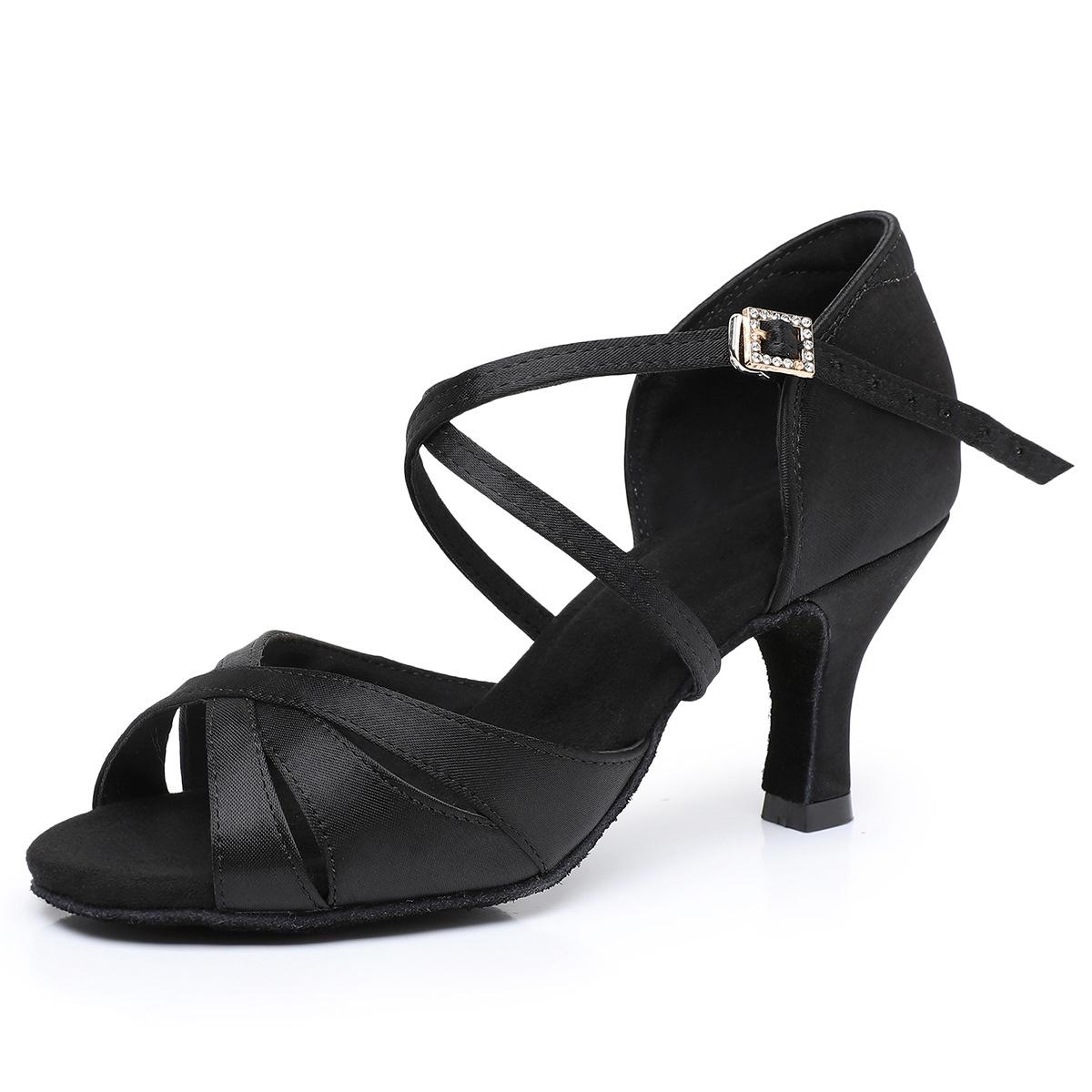 

Латинские замшевые танцевальные туфли женские джаз сальса танцевальные туфли женские со стразами пряжка 36