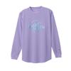 Champion Basketball Light Long Round Odor with Graphic Logo Print Women's T-Shirt, Purple, CW-AB427, Sleeve, Neck, Antibacterial, Resistant,