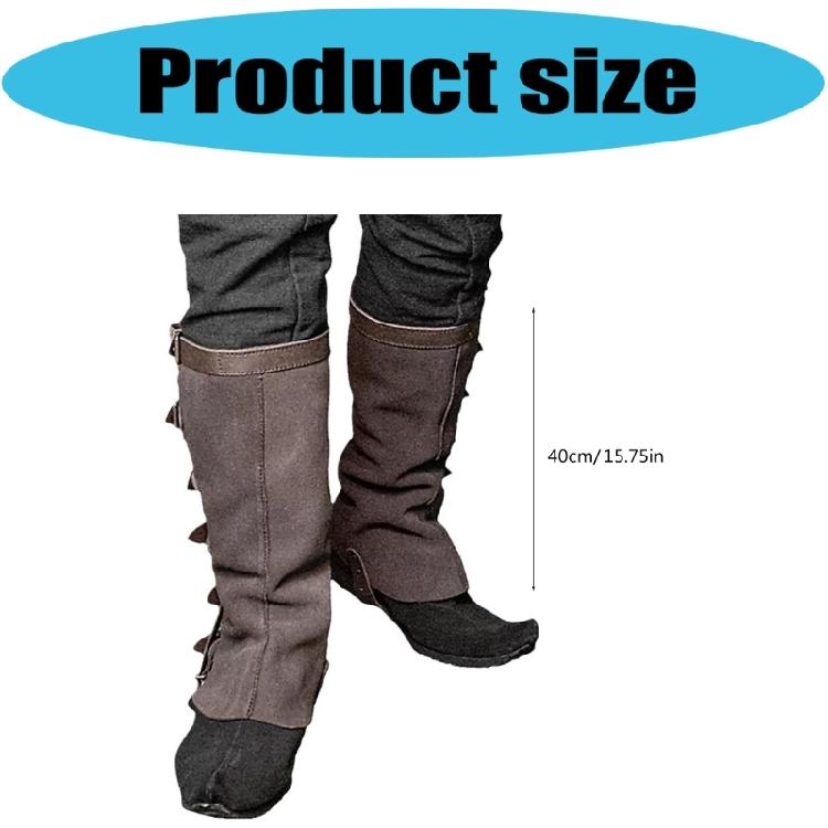 Medieval Gaiters Leg Covers Knight Boot Covers Sterevunk Leg Guards Warriour Knight Cosplay Costume Accessories Gifts