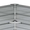 Garden Raised Bed 129x77 cm Galvanized Steel Silver
