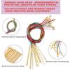 23 Pieces Tunisian Crochet Hooks Set Plastic Cable Afghan Crochet Hook Cable With Bead Carbonized Bamboo Needle Hook