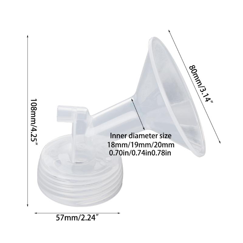 Portable Flange Valves Tube Bottle Backflow Protector 18/19/20mm Breast Pump Part Breast Pump Funnel Connector Durable