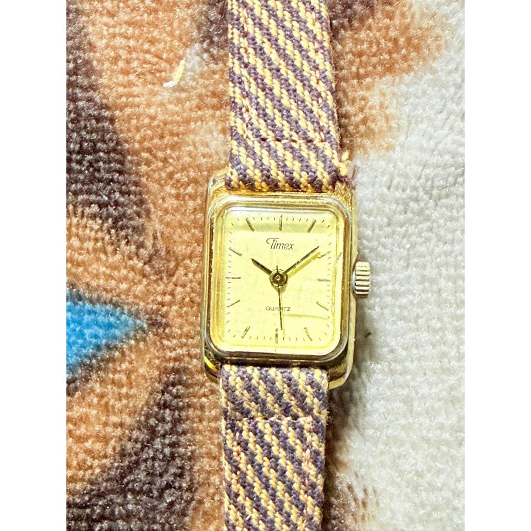 Used Timex quartz watch body square gold