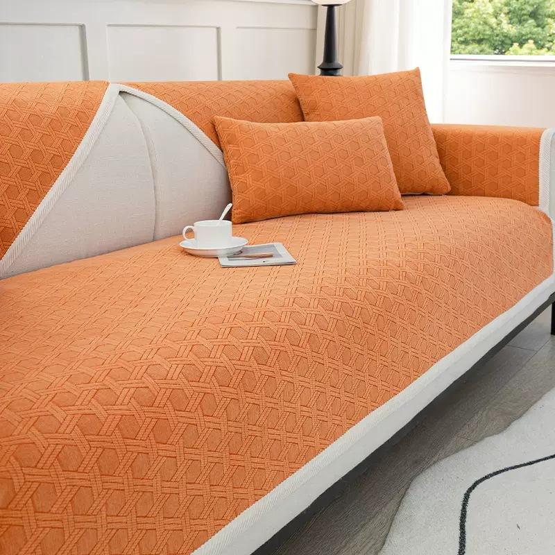 

Chenier Sofa Cushion, All-Season Waterproof And Non-Slip Cover Cloth Towel Leather Sofa Cover, Backrest Seat Cushion New Model 70*70cm