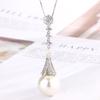 Jewelry Copper Bottom Gold-Plated Inlaid Pearl Temperament Fringed Set Women 16-14Mm
