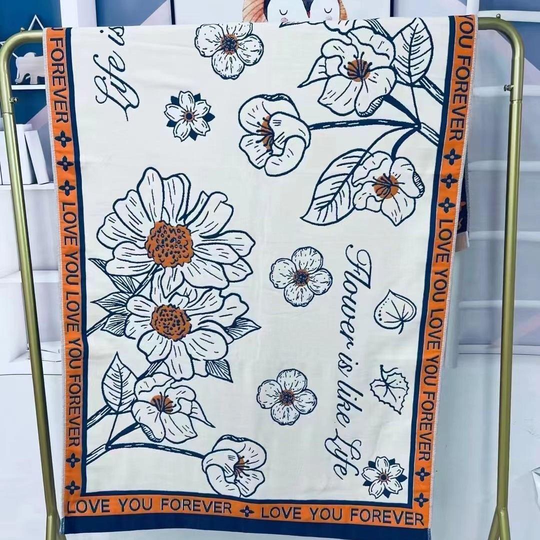 

Очень большое хлопковое марлевое мультяшное банное полотенце - Мягкое, быстросохнущее для взрослых и детей 80*160