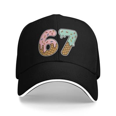 67 Zmrzlina 67 Meme Vtipná Šest Sedm Generace Baseballová Čepice Přiléhavá Retro Trucker Kšiltovka Jaro Unisex Muži Běhání Hippie Baseballové Čepice