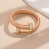 Elegant Multi-Layer Snake Chain Cuff Bracelet with Sparkling Rhinestones - Adjustable, Perfect for Everyday & Party Wear