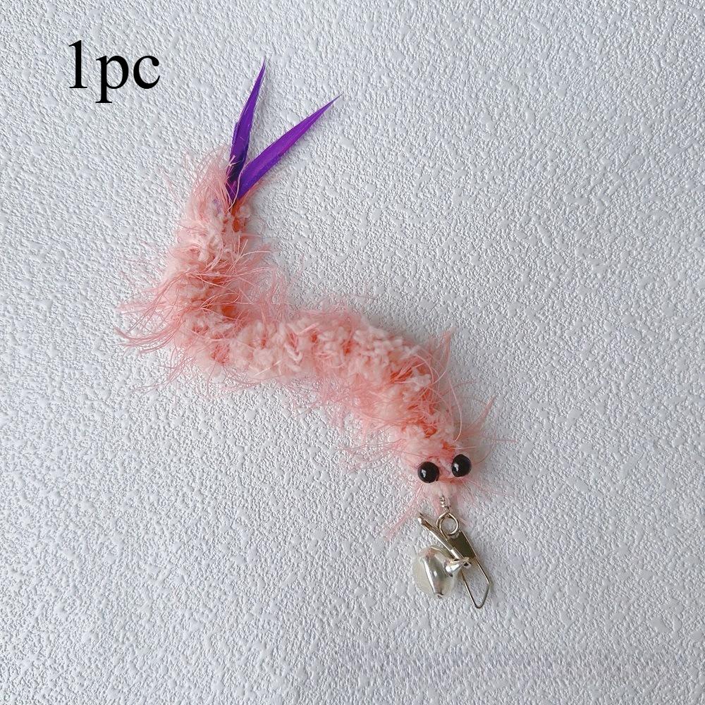2pcs/3pcs Plush Shrimp Pet Cat Toy Replacement Accessories Funny Teaser Stick Wand Toy