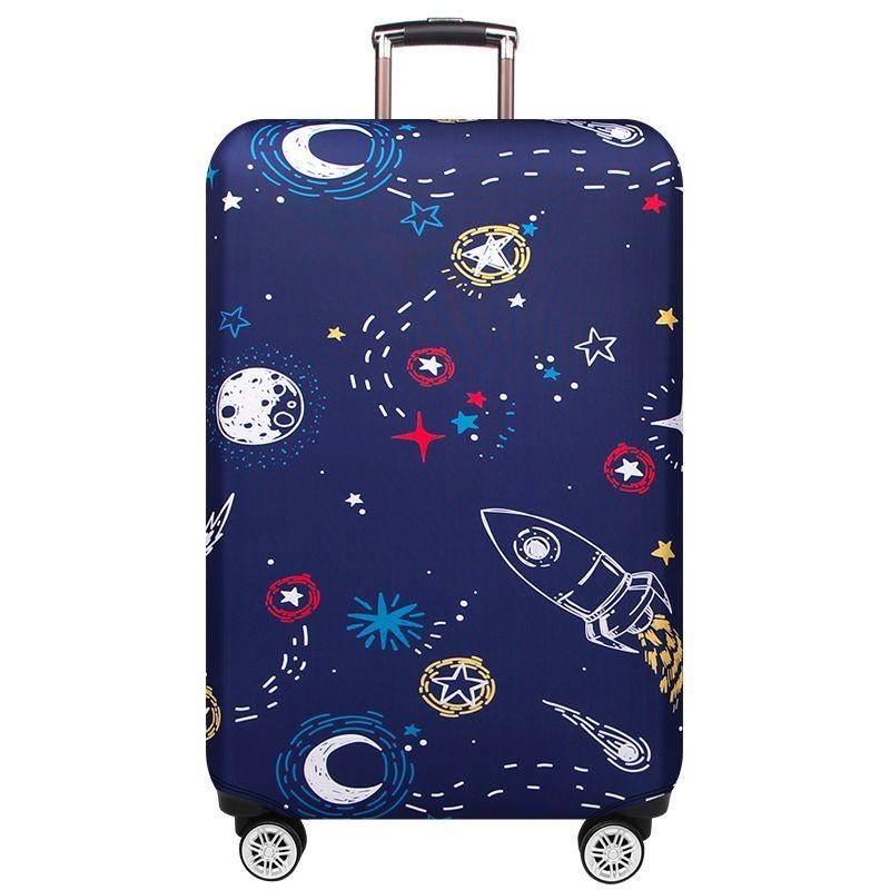 Luggage Case Thin Protective Cover Cartoon Pattern Trolley Travel Leather Box