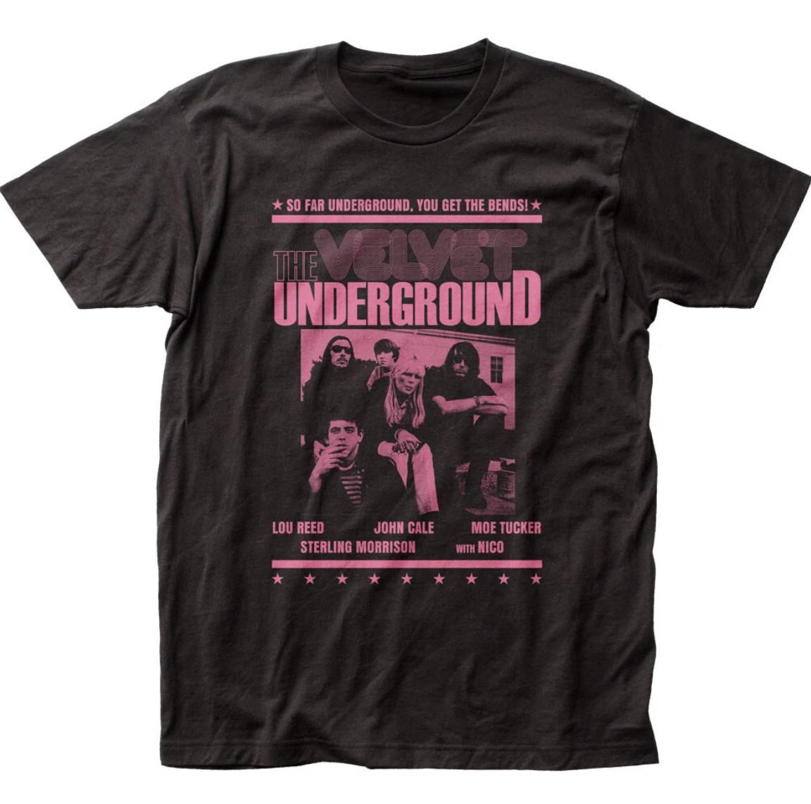 Velvet Underground So Far Underground T-T-Shirt – Classic Rock ’n’ Roll Band Tee 2XL