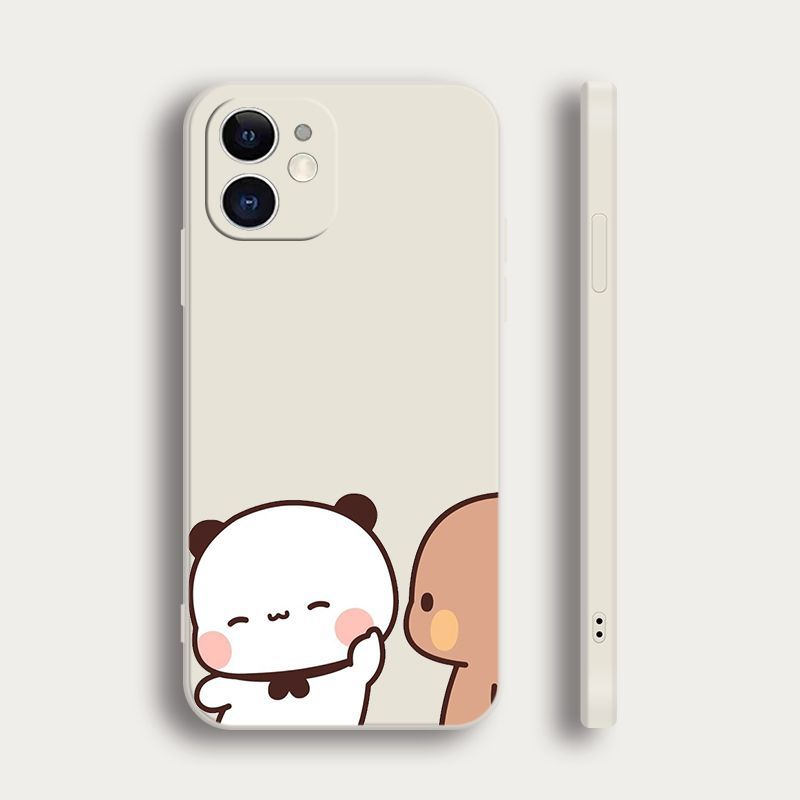 Bubu Dudu Cartoon Transparante Hoesje Voor iPhone 16 15 11 12 13 14 Pro Max Zacht TPU Siliconen Voor X XR XS Max Achterkant Transparant Hoesje For iPhone 13 gray
