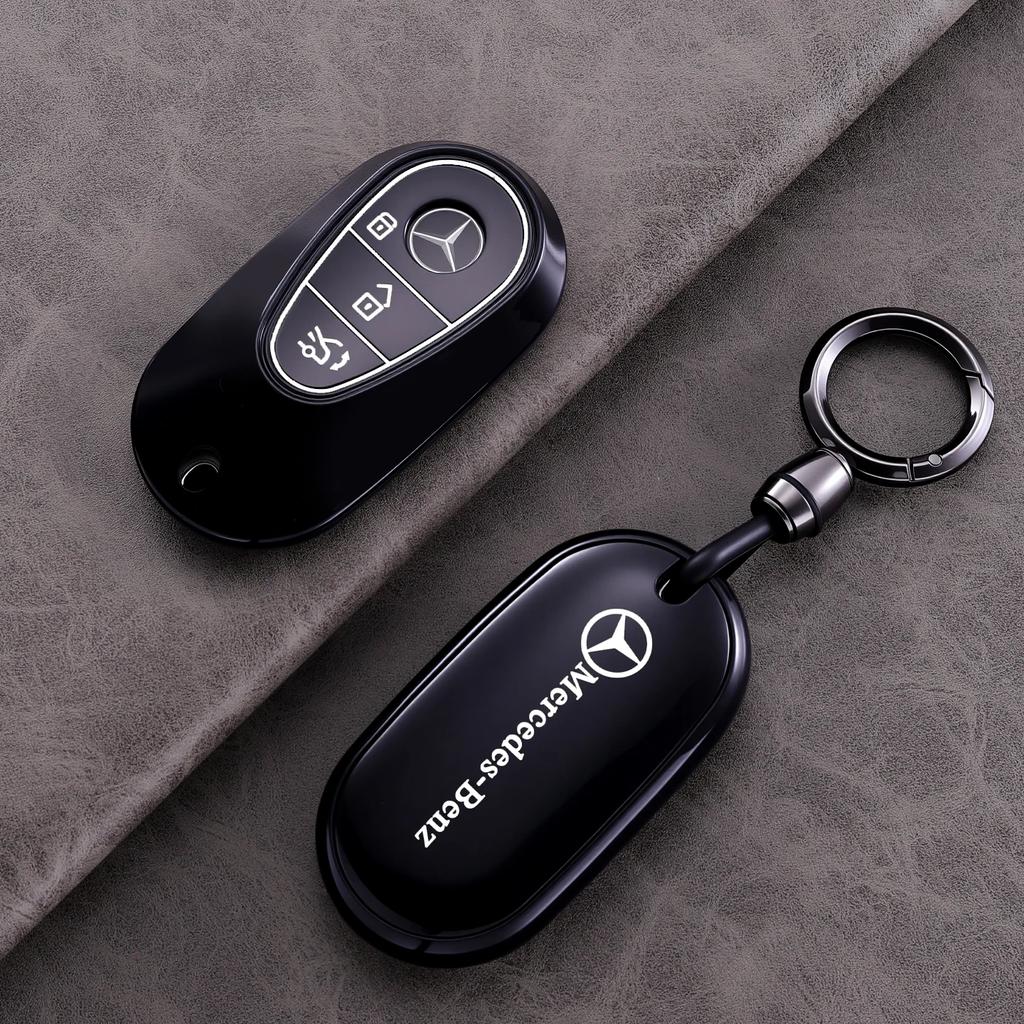 Suede Leather Car Key Case For Mercedes Benz E Class W213 W205 E200 E260 E300 E320 AMG CLA 2018 2019 2020 Remote Fob Shell Case PJ1