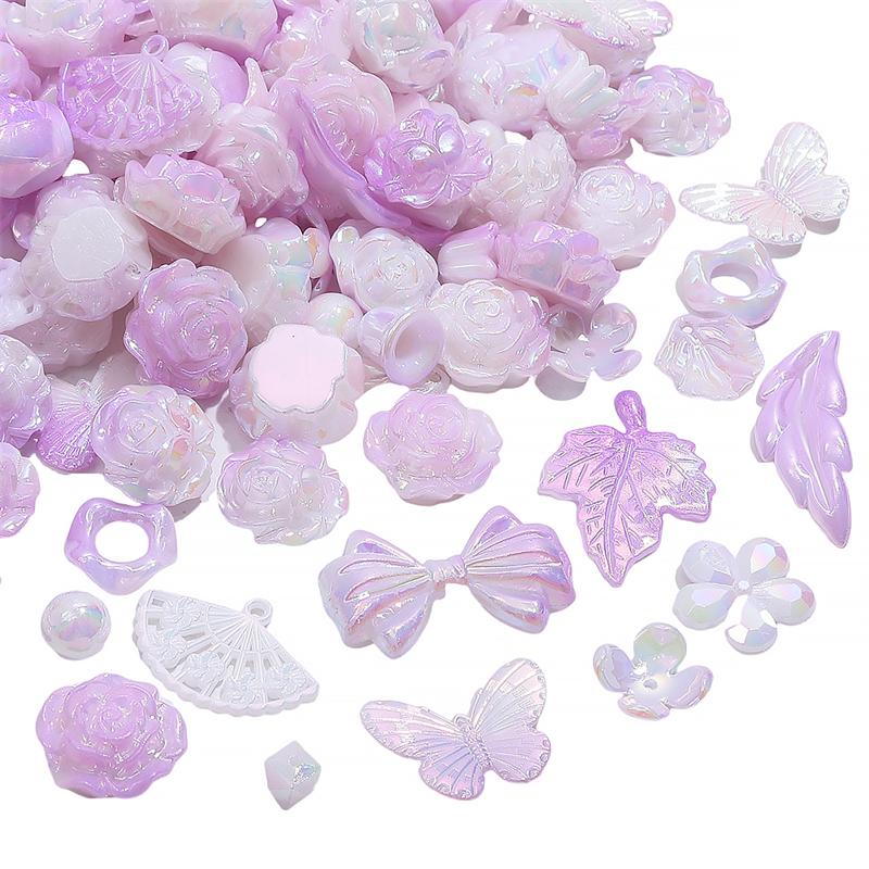 

20-25 шт. акриловые бусины с бантом, бабочкой, розой, подвески, бусины для DIY браслета, ожерелья, изготовления ювелирных изделий зелёный