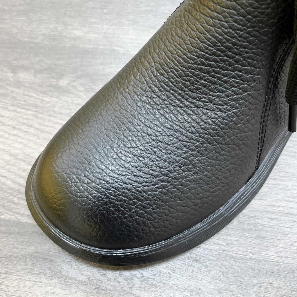 Botines planos cómodos de cuero genuino Superficie suave Suela suave Cómodos Versátiles Botas de cuero para mujer Cuero vacuno Botas antideslizantes 35-41