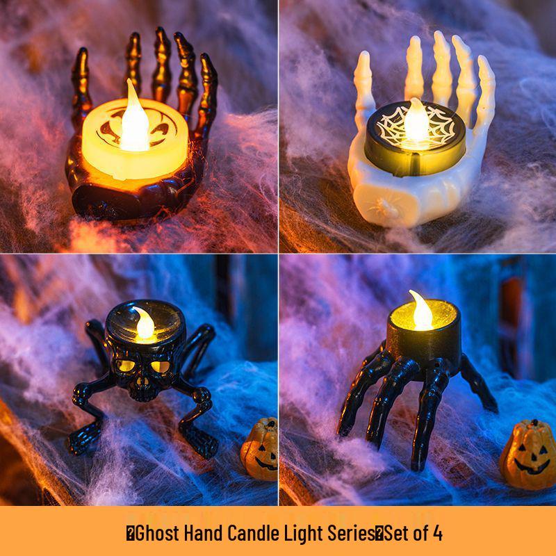 Halloween Aufleuchtendes Spinnen-Armband & Kürbislaterne für Kinder