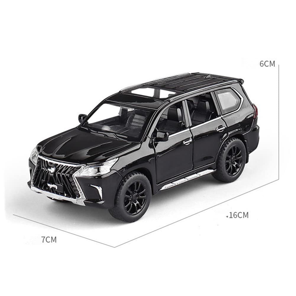 Scale Diecast Alloy Car with Sound Light Pullback for Lexus Toy Gift 1/32 & (LX570 SUV) -