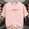 Summer Men's 100% Cotton Casual Loose Large Creative Airplane Pattern Printed Comfortable Sports Round Neck Short Sleeve T-shirt