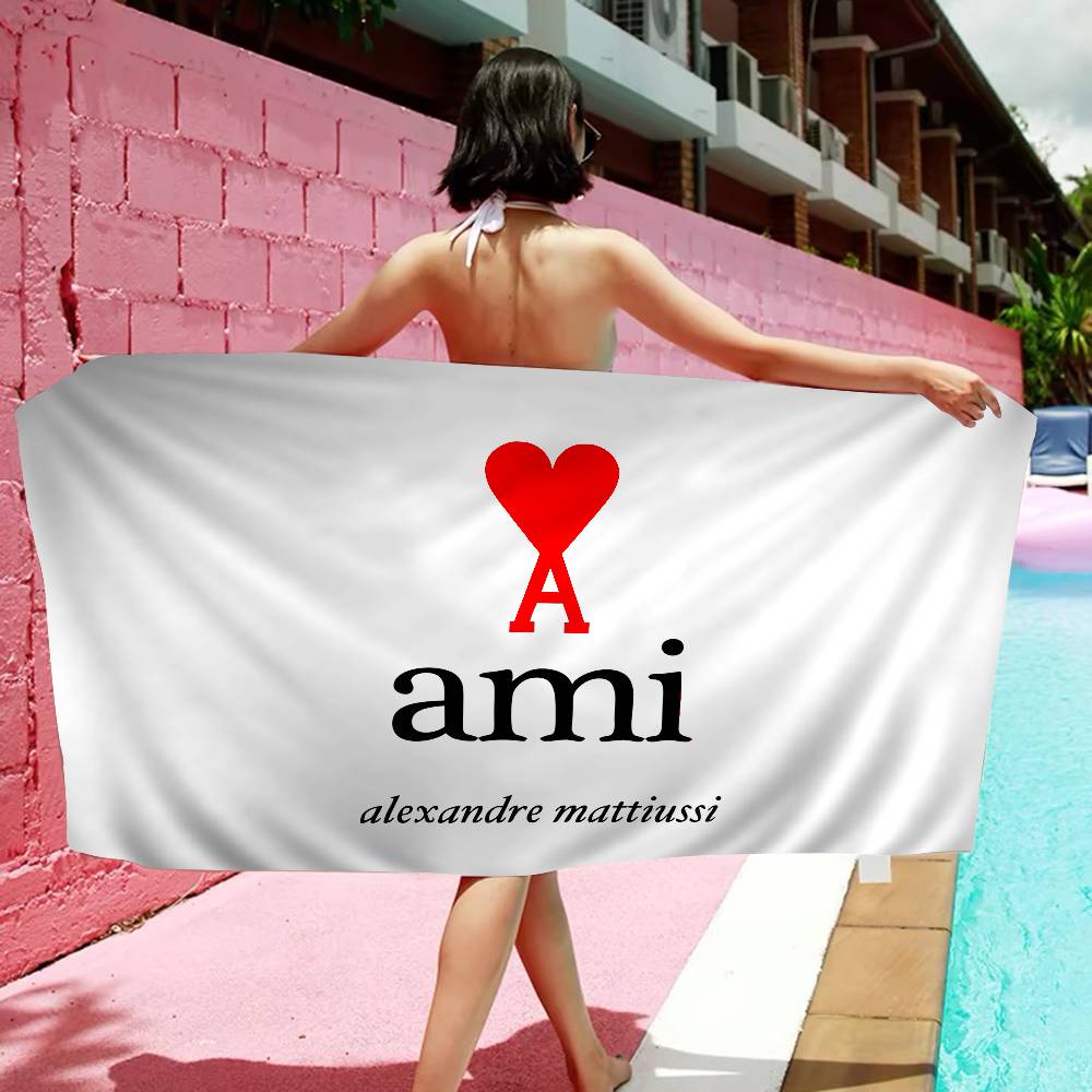 Popular AMI PARIS Beach Towel Colorful Bath Towels For Girl Microfiber Quick Dry Sand Free Beach Yoga Spa Gym Pool