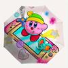 Kitty Kirby Gaming Adventure Automatic Open/Close Umbrella   Compact Travel Umbrella, 8 Rib Heavy Duty Construction, Ideal Gift, 147