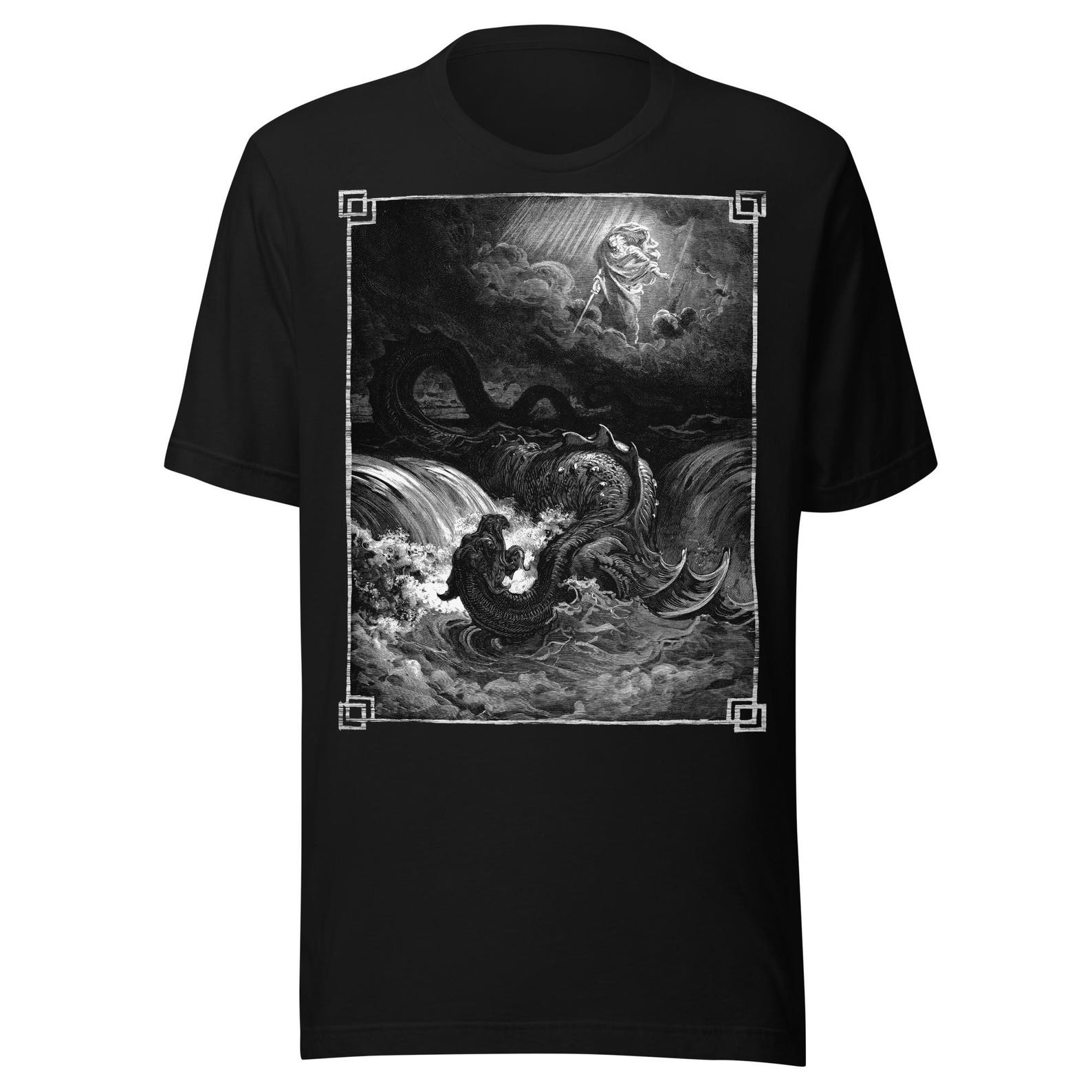 The destruction of the leviathan Occult Dark Grungy Art Durer t-shirt S