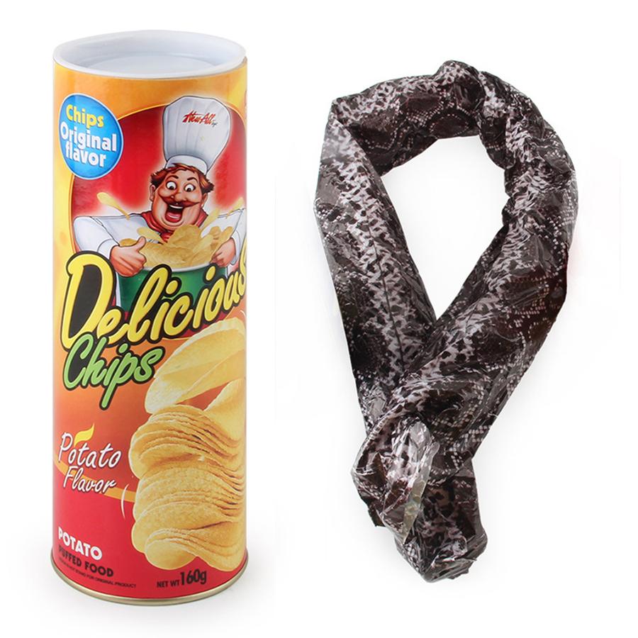 

1set Potato Chip Snake Prank Toy April Fool s Day Prank Scary Toys Friend Funny Prank Game Novelty Party Supplies Favor Gifts