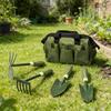 5Pcs Garden Tool Set Including Shovel Trowel Rake and Hoe Lightweight Heavy Gardening Kit for Succulents Potted Plants Planting