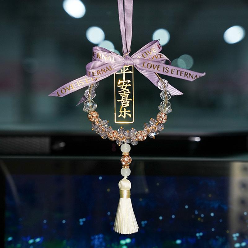 Car Crystal Pendant Traditional Chinese Lucky Wheat Decoration Accessory Gift