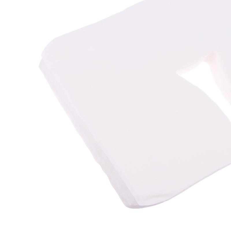 100Pcs Disposable Non-Woven Headrest Pillow Paper Beauty Salon Bed Table Cover Massage Face Cradle Head Rest Pads Covers