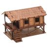1/72 Models House Unpainted DIY Wooden House Assemble DIY Projects Accessory G