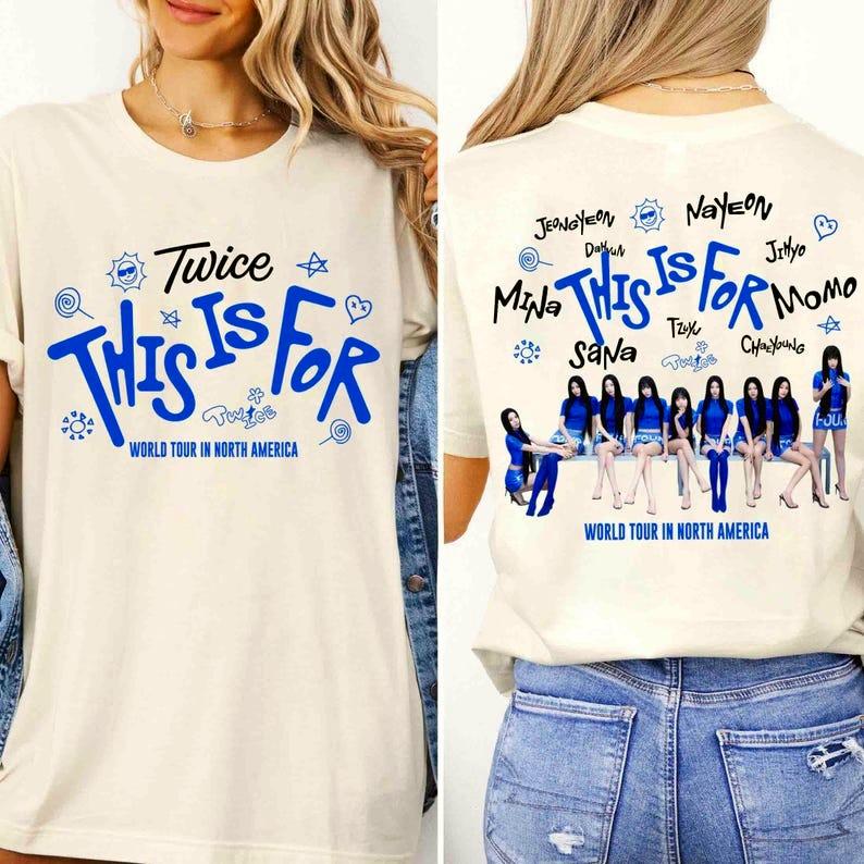 2026 Vintage Twice This Is for World Tour T-shirt, Retro Twice Kpop T-shirt, Twice Ten The Story Goes on T-shirt, Twice Medlemsgrupp T-shirt, Gåva till Once