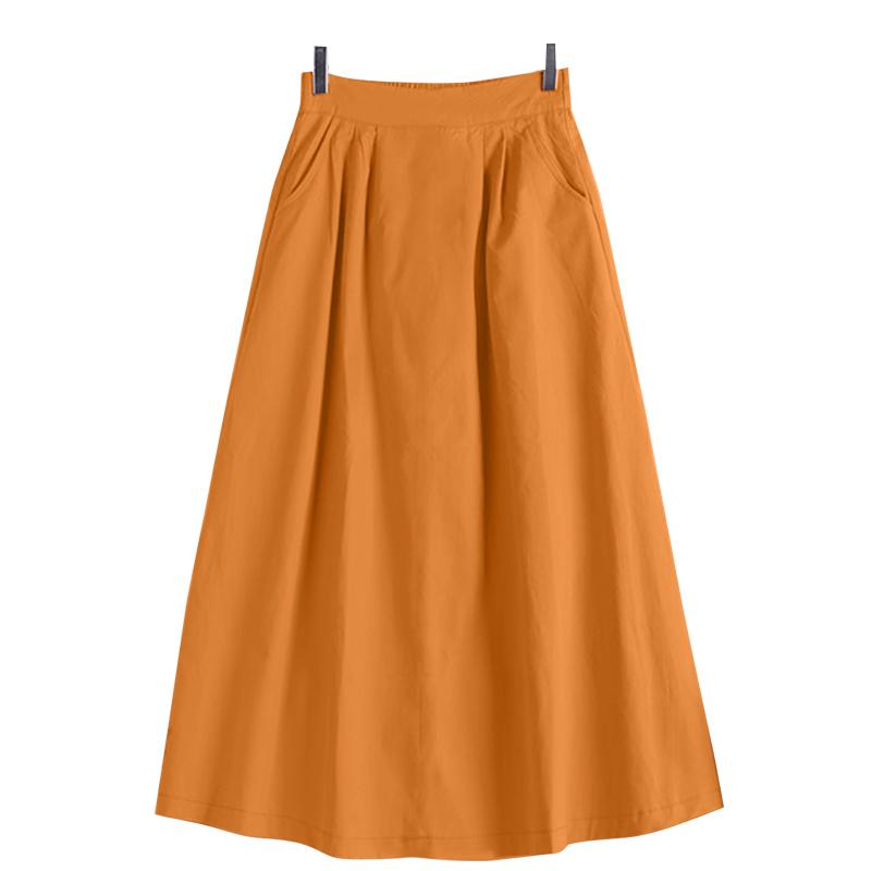 ZANZEA Women Casual Elastic Waist Loose Summer Skirts