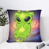 Green Alien Cat Meme Pillowcases  Fashion Pillow Case For Living Room Bed Chair Comfy Pillow Cover