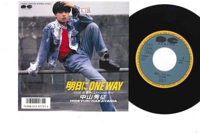 7inch Record HIDEYUKI NAKAYAMA - Ashita Ni One Way 7A0641PROMO CANYON 1986 Japan Japanese Pop/Rock Used