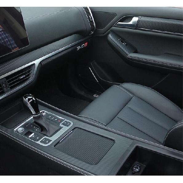 3D z włókna węglowego czarne naklejki samochodowe DIY wklej pasek ochronny Auto próg drzwi lusterko boczne taśma odporna na zadrapania wodoodporna ochrona