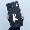 For OPPO F17 Oppo F17 Pro Case Oppo A73 A93 Reno 4F Back Cover TPU Silicon Lucky Initial Letter Couples Phone Bumper Soft Case