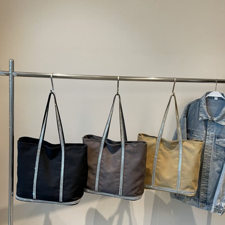 Bolsa de ombro feminina de grande capacidade