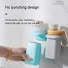 Toothbrush Cup Organizer No Punching Magnetic Brushing Cups Holder Toothbrush Cup Holder Wall Mounted Anti-dust