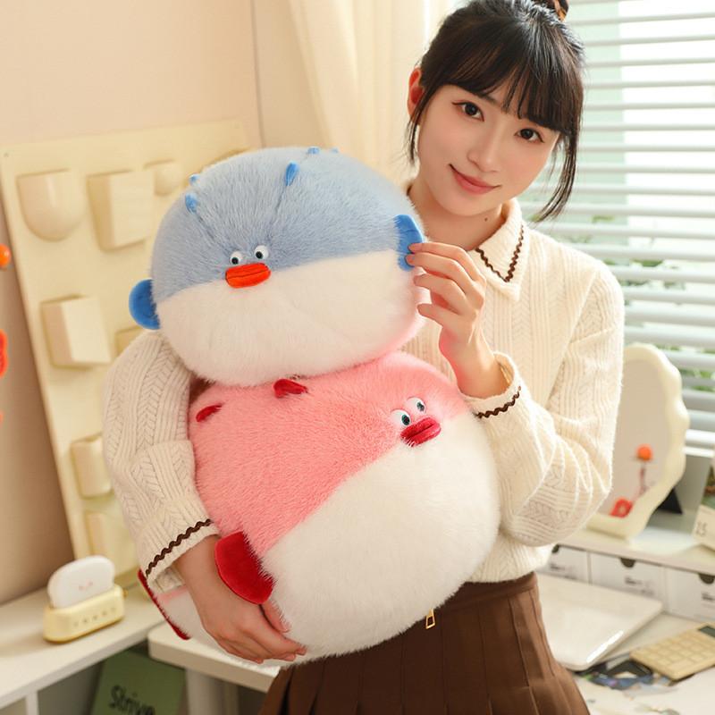 Cat Eating Cute Fish Plush Toy Doll Soft Doll Office Napping Pillow Gift